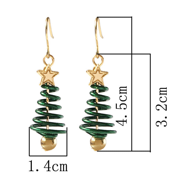 DIY Christmas Tree Earrings
