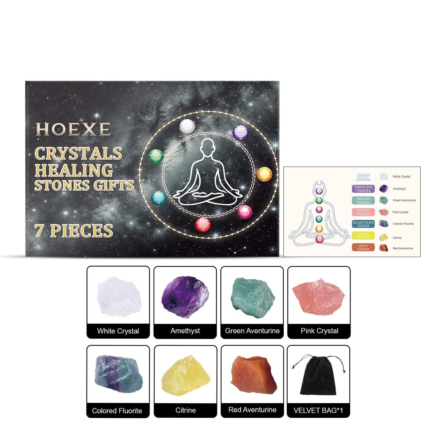 "Spiritual Healing Stones" - Crystal Healing Stones Gift Set