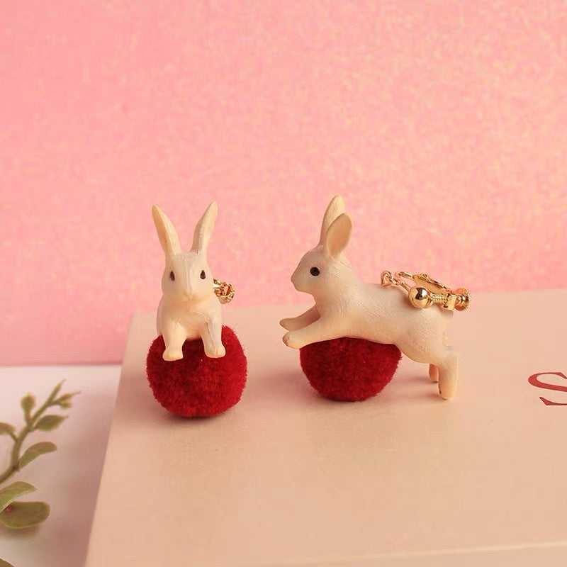 "Bunny Hop" - Resin Bunny Earrings