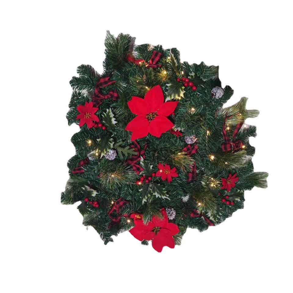 Flashing Light Christmas Wreath for Door