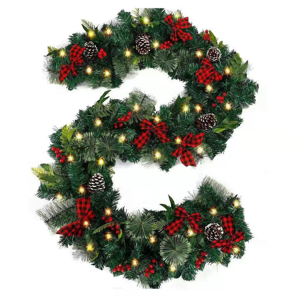 Flashing Light Christmas Wreath for Door