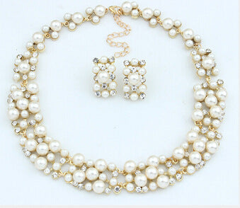 "Miss. Pearl" - Short Shining Pearl Gemstone Jewelry Sets