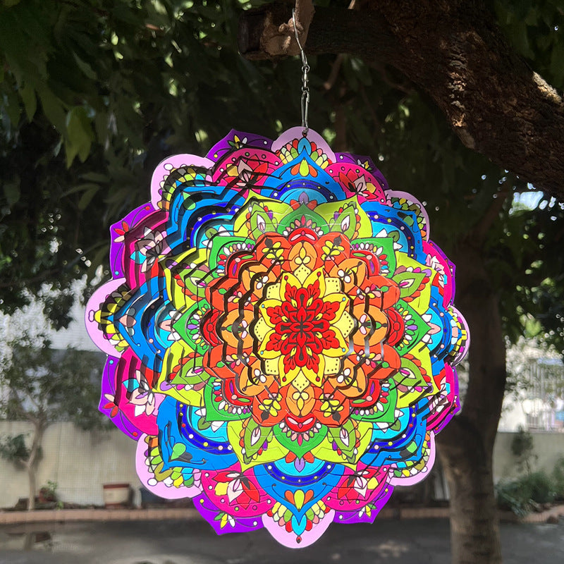 Handmade Multicolored Mandala Suncatcher for Garden