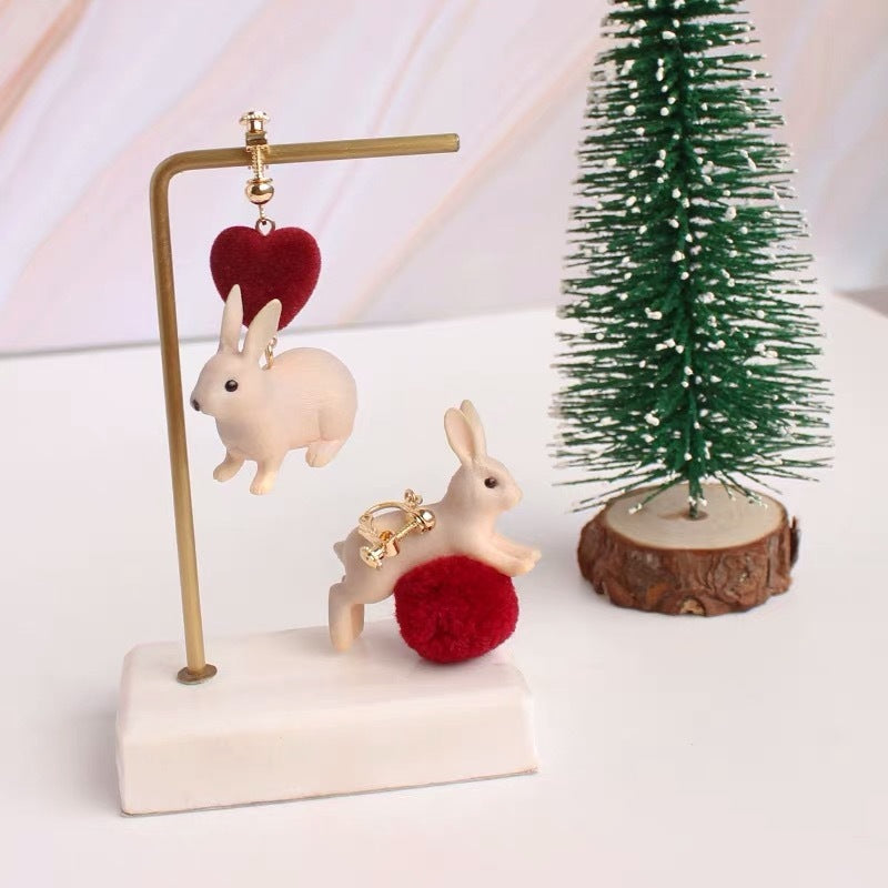 "Bunny Hop" - Resin Bunny Earrings