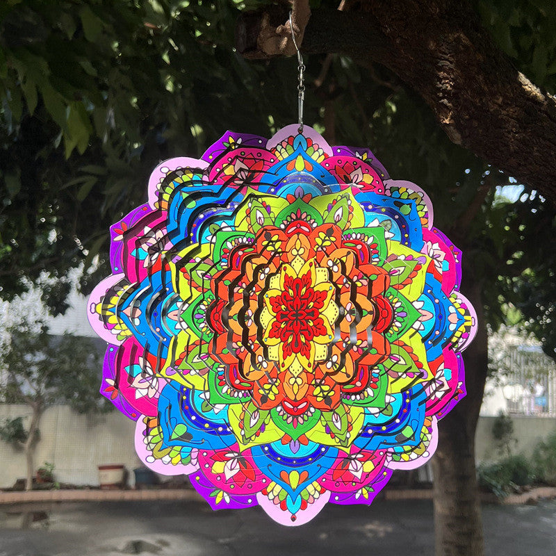 Handmade Multicolored Mandala Suncatcher for Garden