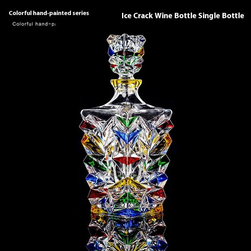 "Whisk of Art" - Handcrafted Crystal Wine Whiskey  Decanter