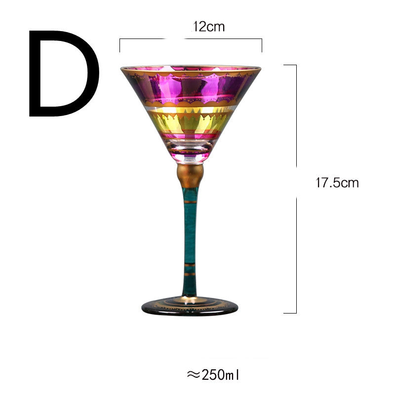 "Vibrant Buzz" - Hand-painted Wine Glass