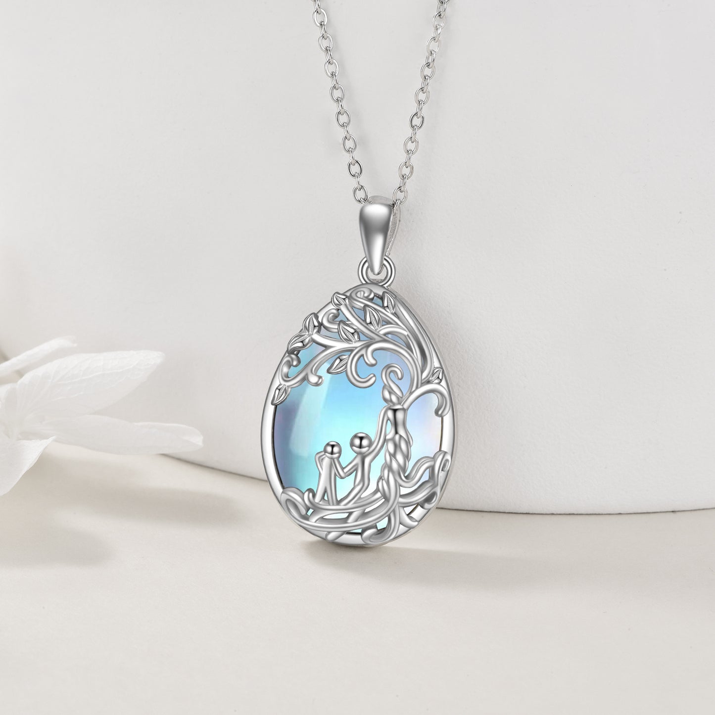 "Tree of Life" - Silver Moonstone Necklace