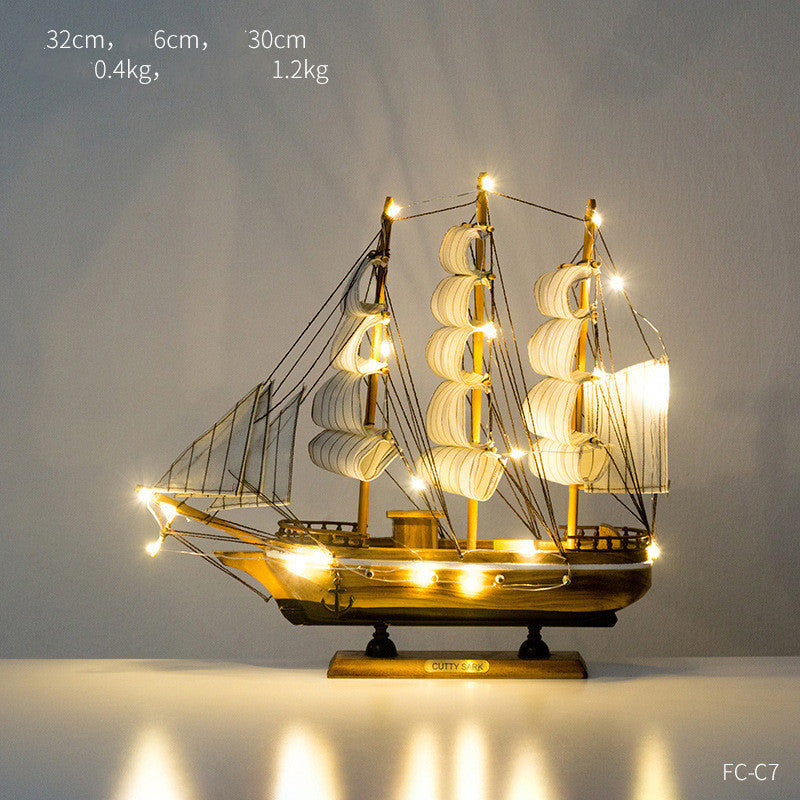 Crafted Ship Figurines for Home Decor