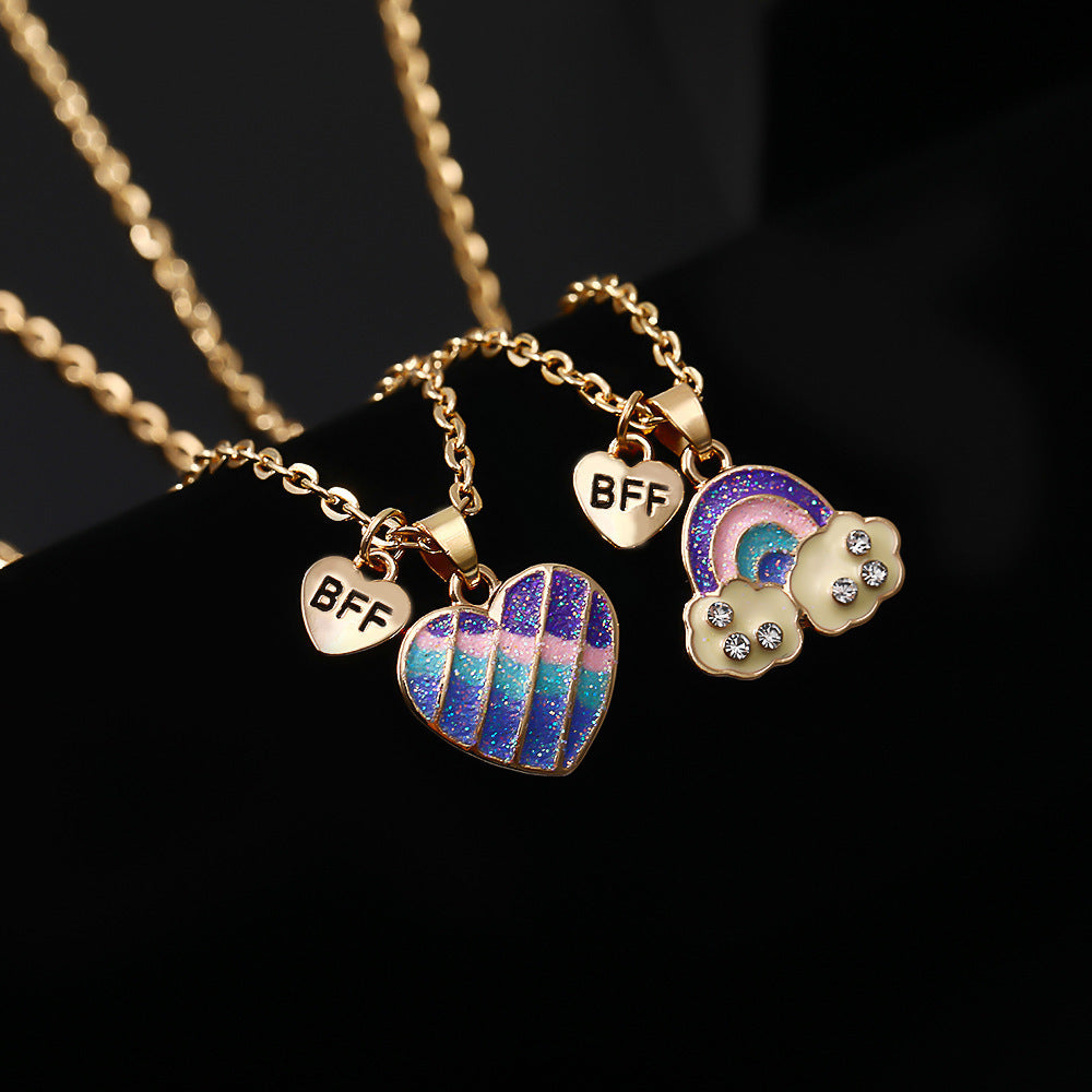 Rainbow BFF Alloy Necklace