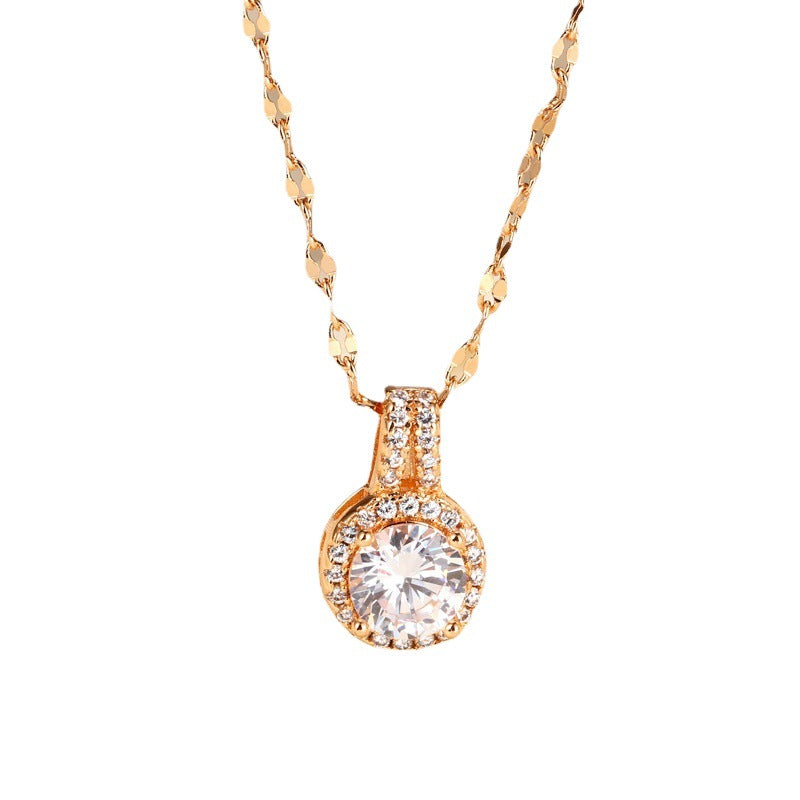 Full Diamond Princess 1 Karat Zircon Necklace