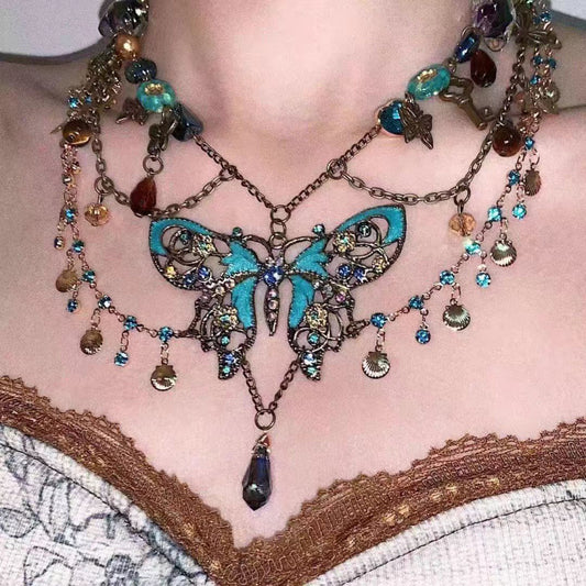 "Butterfly Deluxe" - Handmade Beaded Necklace and Waist Chain