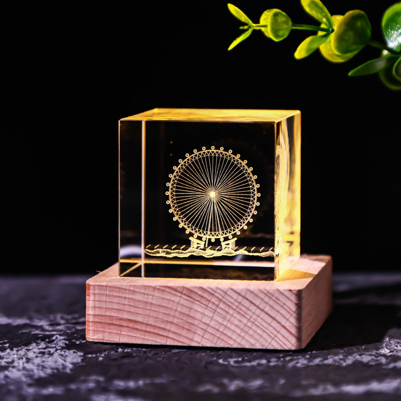 Crystal Cube Decoration Gift