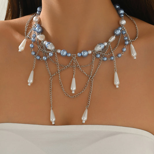 Antique Pearl Pendant Necklace