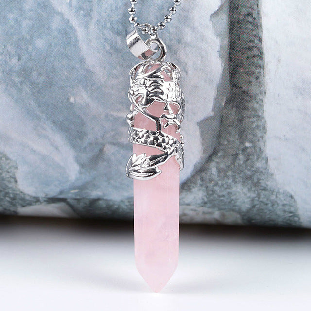 Natural Crystal Copper Wire Necklace For Women And Men