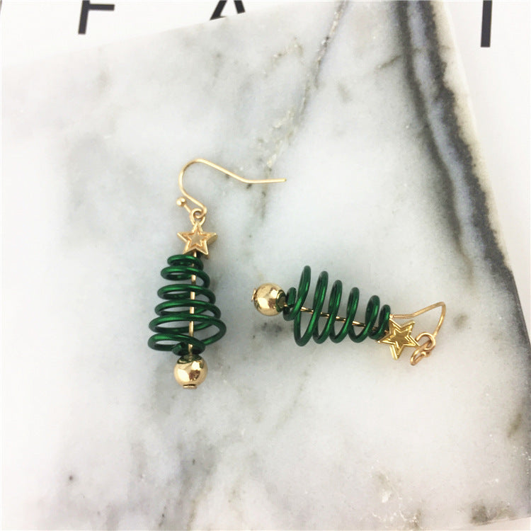 DIY Christmas Tree Earrings