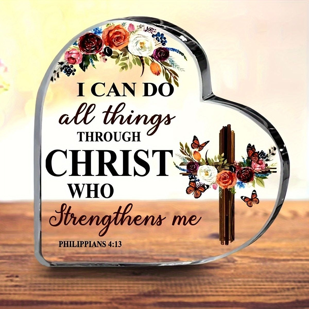 Acrylic Heart-shaped Crystal Plaques