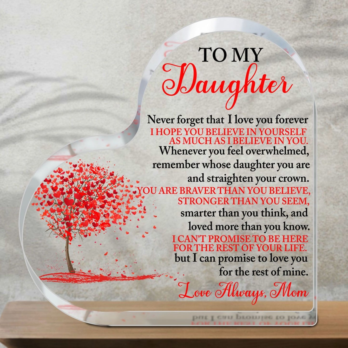 Acrylic Heart-shaped Crystal Plaques