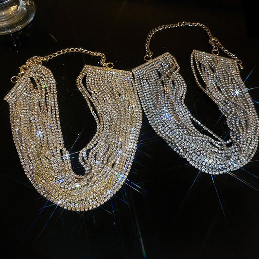 "Own the Night" - Multi-Layered Rhinestone Necklace