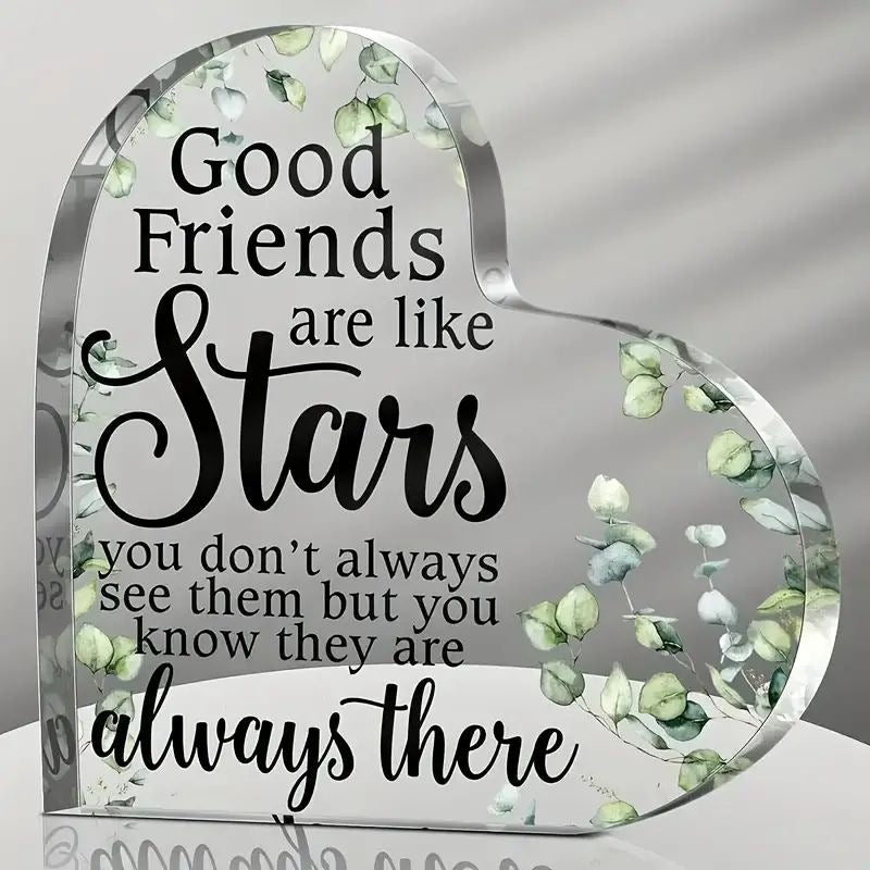 Acrylic Heart-shaped Crystal Plaques