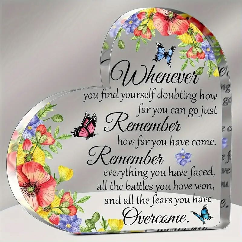 Acrylic Heart-shaped Crystal Plaques