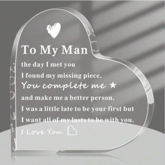 Acrylic Heart-shaped Crystal Plaques