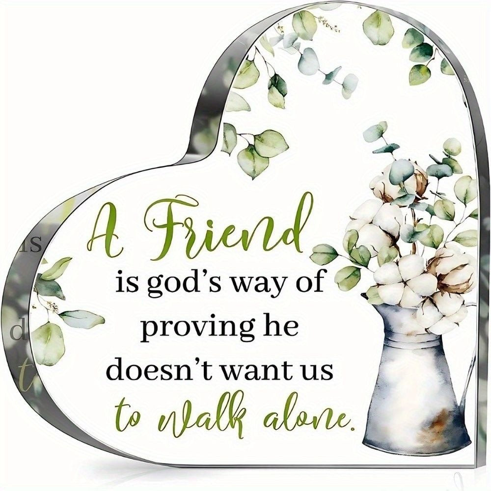 Acrylic Heart-shaped Crystal Plaques