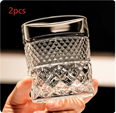 Italian Embossed Crystal Drinking Glass