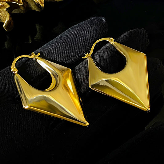 "Majestic & Golden" - Gold Metallic Earrings