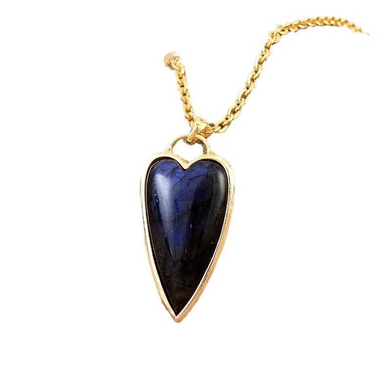 Labradorite Heart-shaped Pendant
