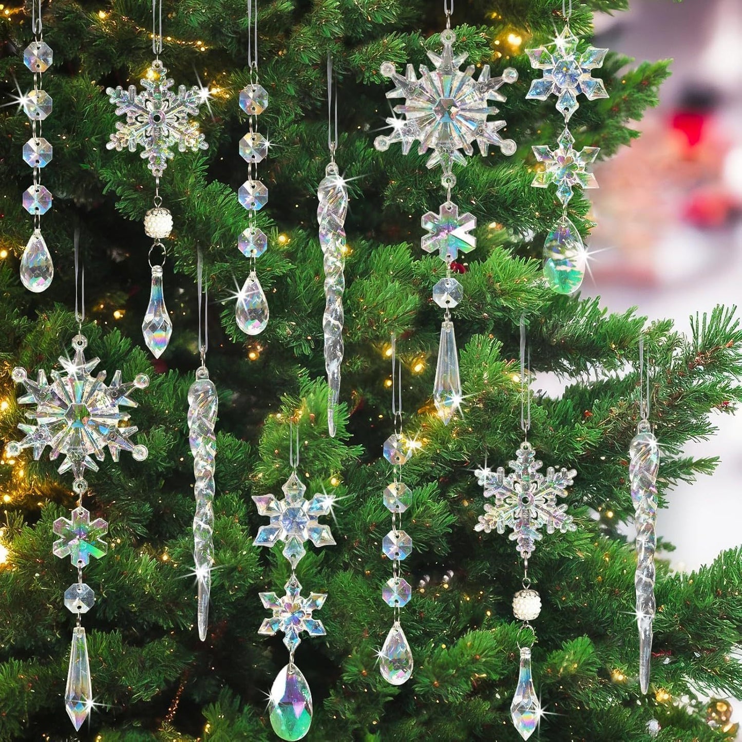 Crystal Snowflake Ornaments