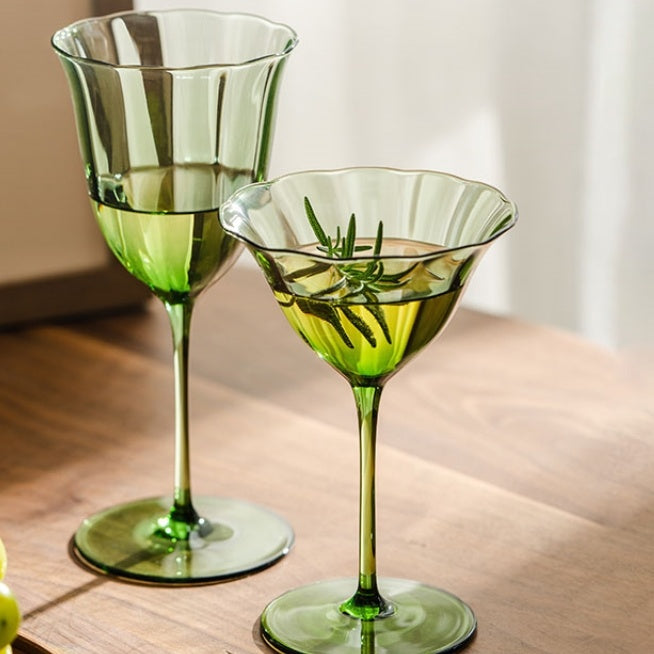 "Mean Green" - Vintage Wine Glass Goblet