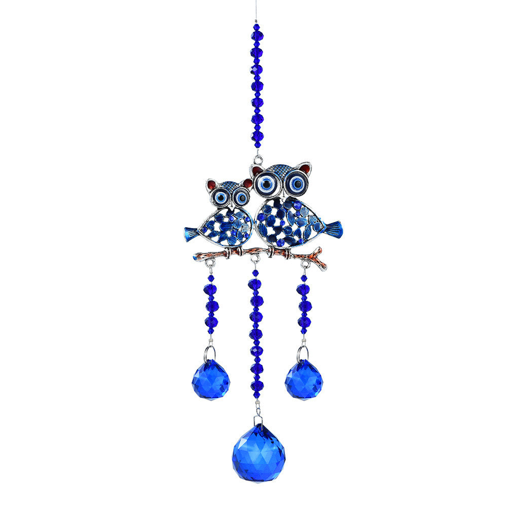 Crystal Evil Eye Wind Chimes for Home and Garden