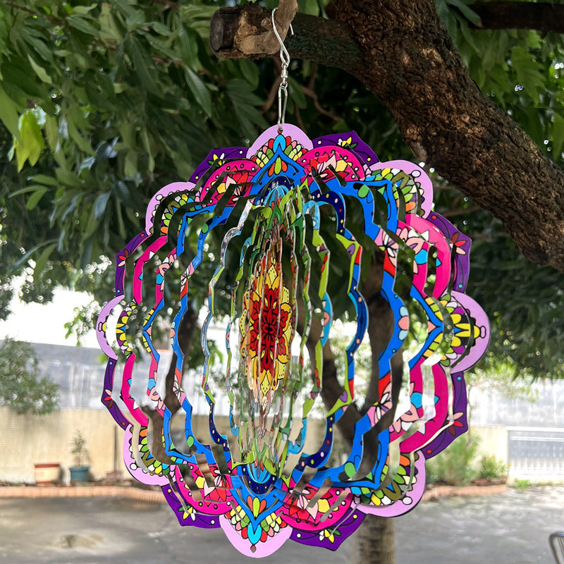 Handmade Multicolored Mandala Suncatcher for Garden