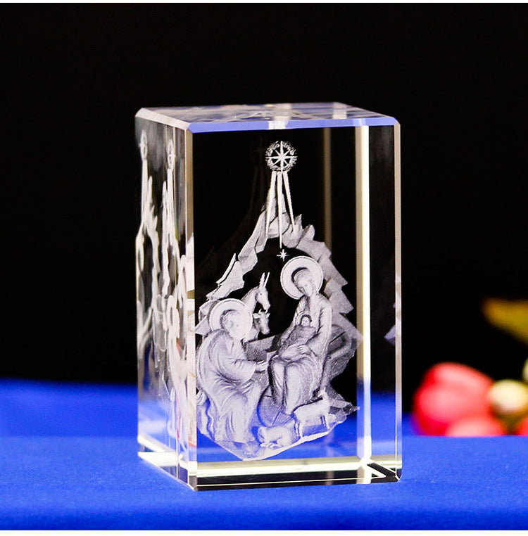 "The Gift of God" - 3D Engraved Jesus Crystal