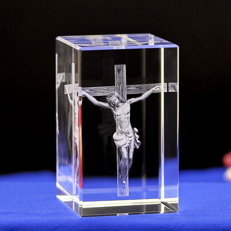 "The Gift of God" - 3D Engraved Jesus Crystal