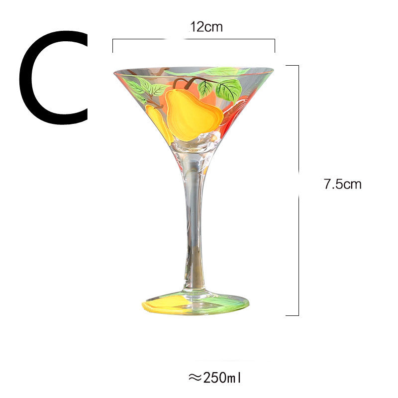 "Vibrant Buzz" - Hand-painted Wine Glass