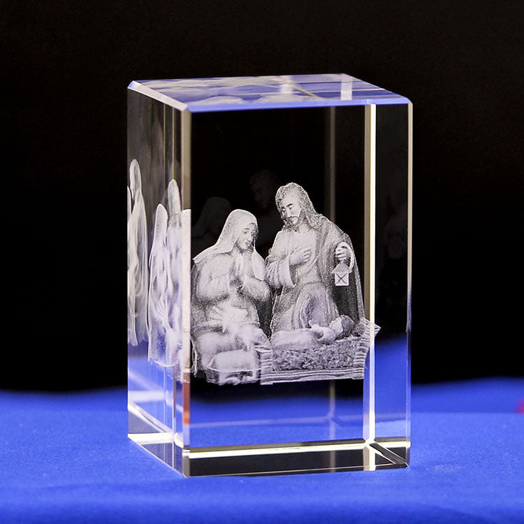 "The Gift of God" - 3D Engraved Jesus Crystal