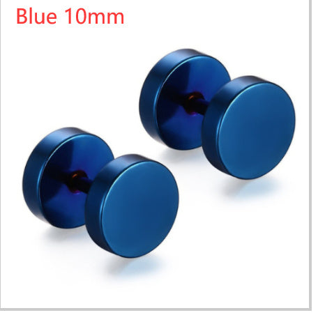 8MM Stainless Steel Barbell Earrings