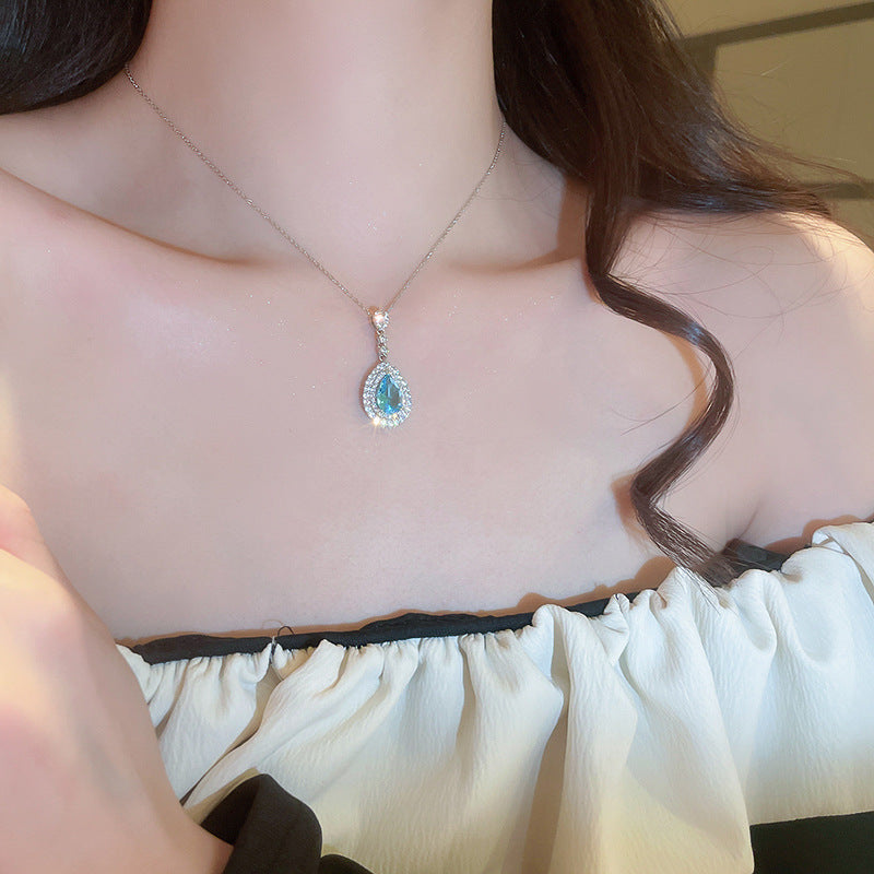 "Mermaid Tears" - Aquamarine Necklace/Earring set