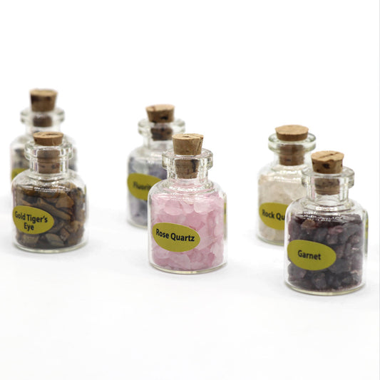 Natural Mineral Crystals Manifestation Bottle