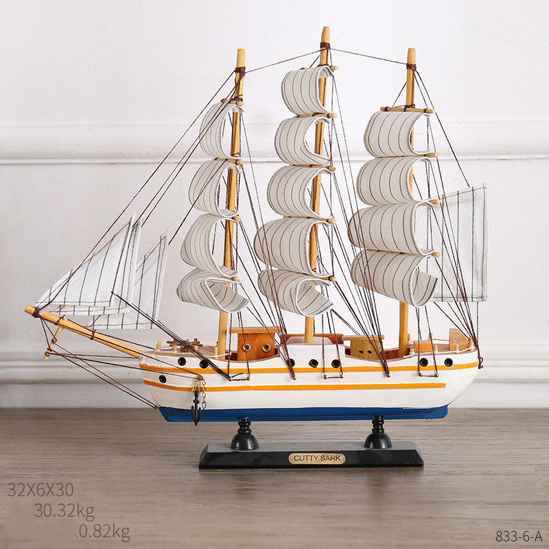 Crafted Ship Figurines for Home Decor