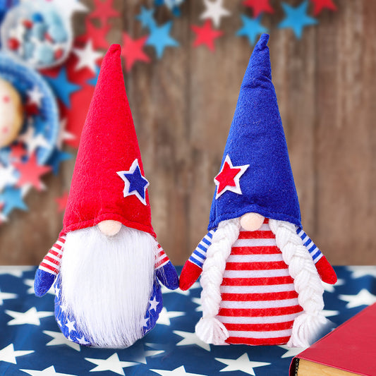 USA Striped Gnome Ornaments