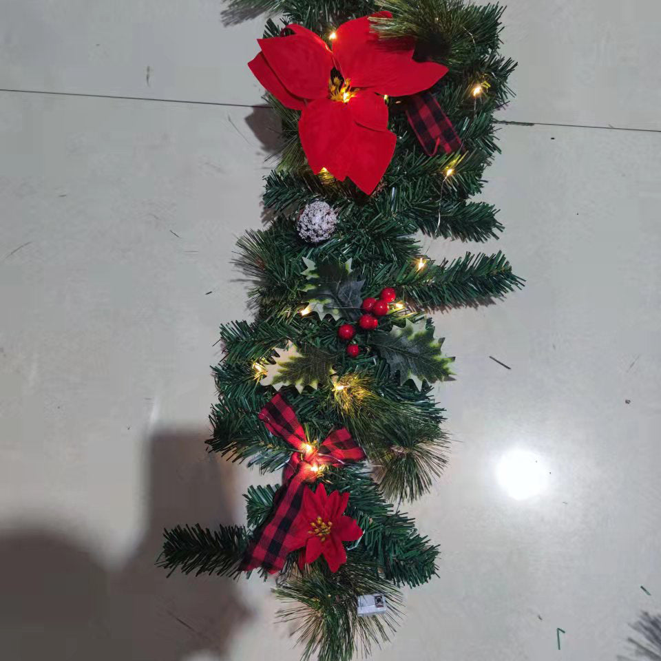 Flashing Light Christmas Wreath for Door