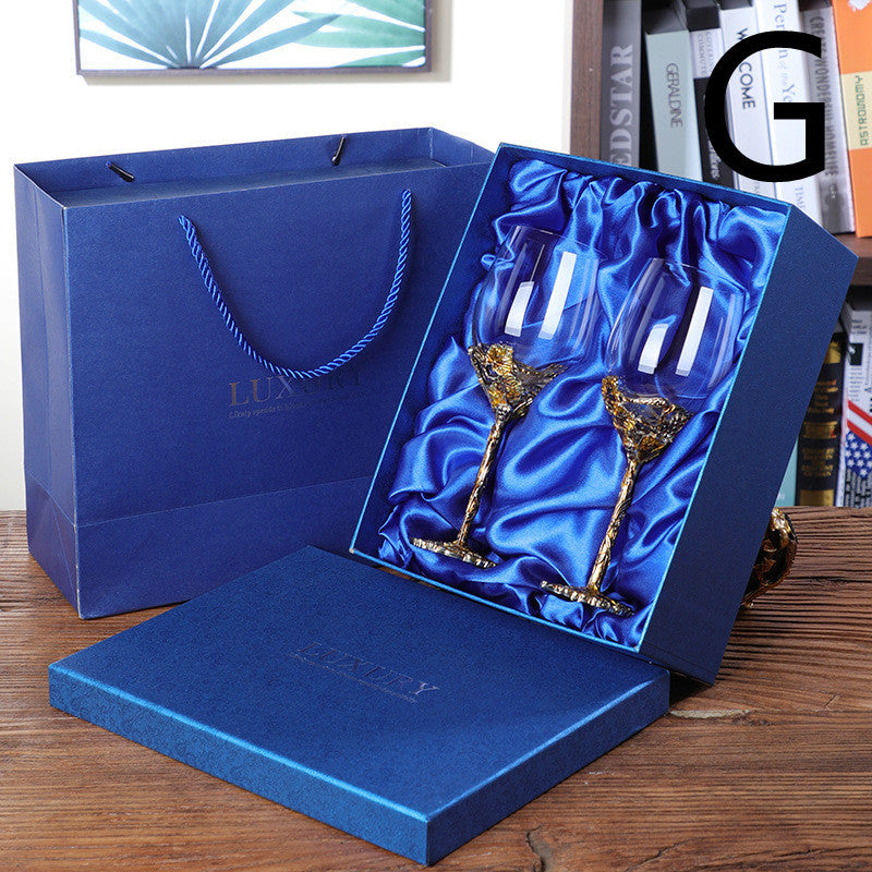 "Golden Garden" - Crystal Wine Glass Collection