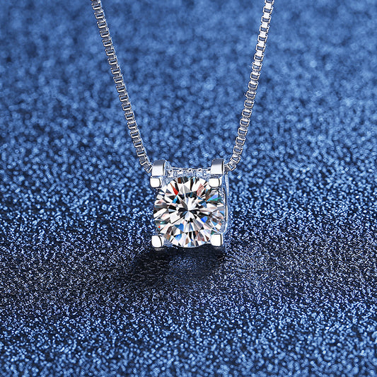 "Diamond Girl" - Zircon Diamond Bullhead Necklace