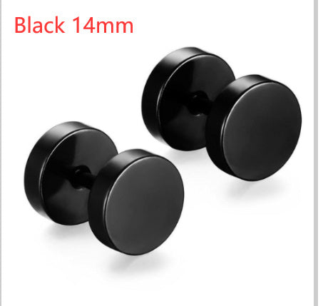 8MM Stainless Steel Barbell Earrings