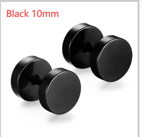 8MM Stainless Steel Barbell Earrings