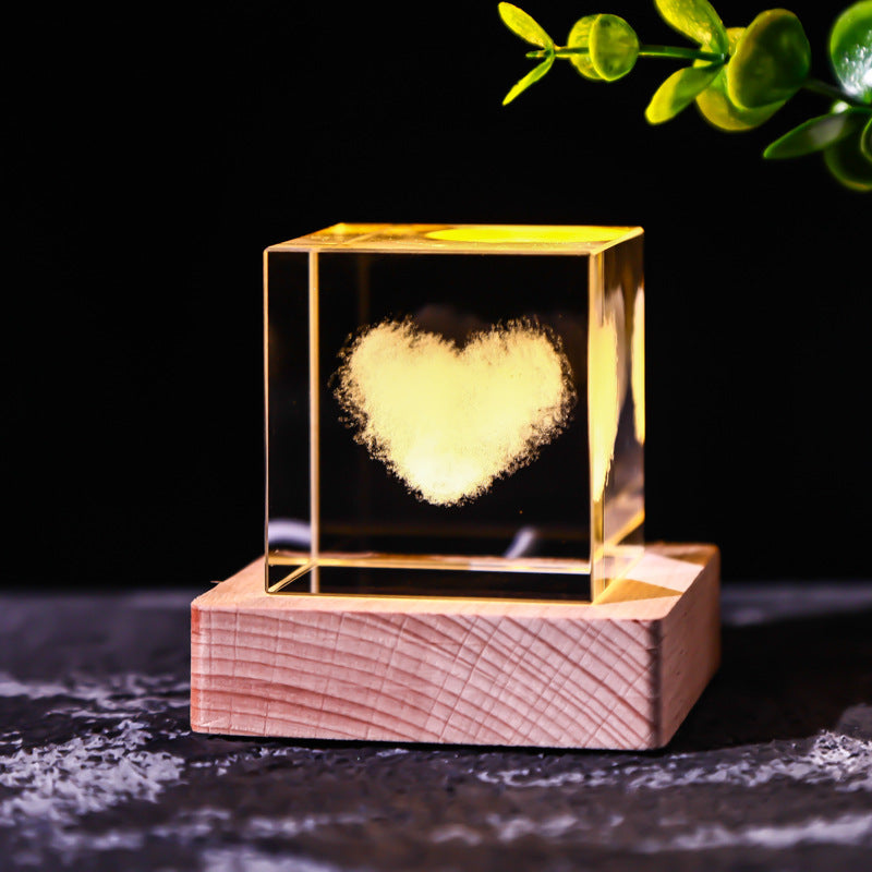 Crystal Cube Decoration Gift