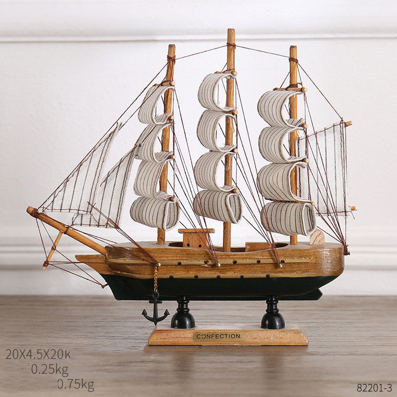 Crafted Ship Figurines for Home Decor